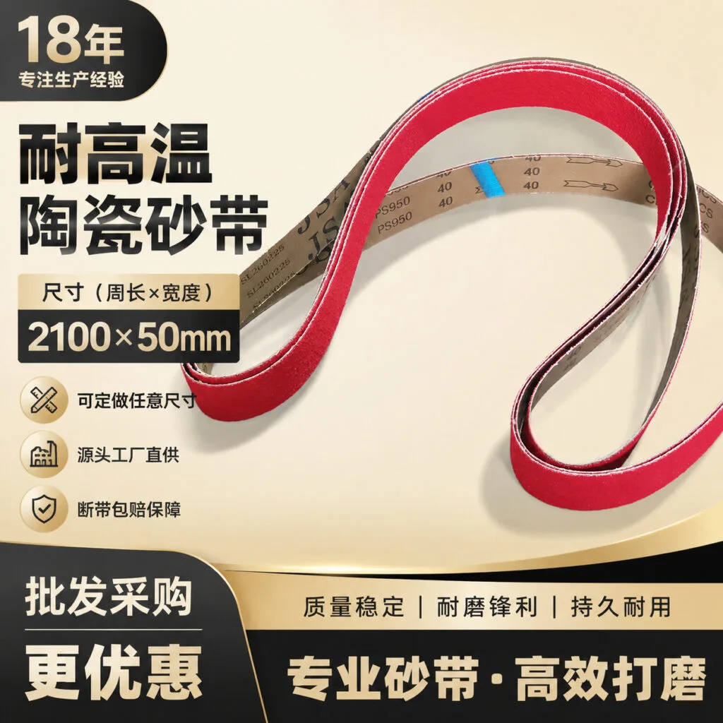 Ceramic Sanding Belt for Cutting and Polishing