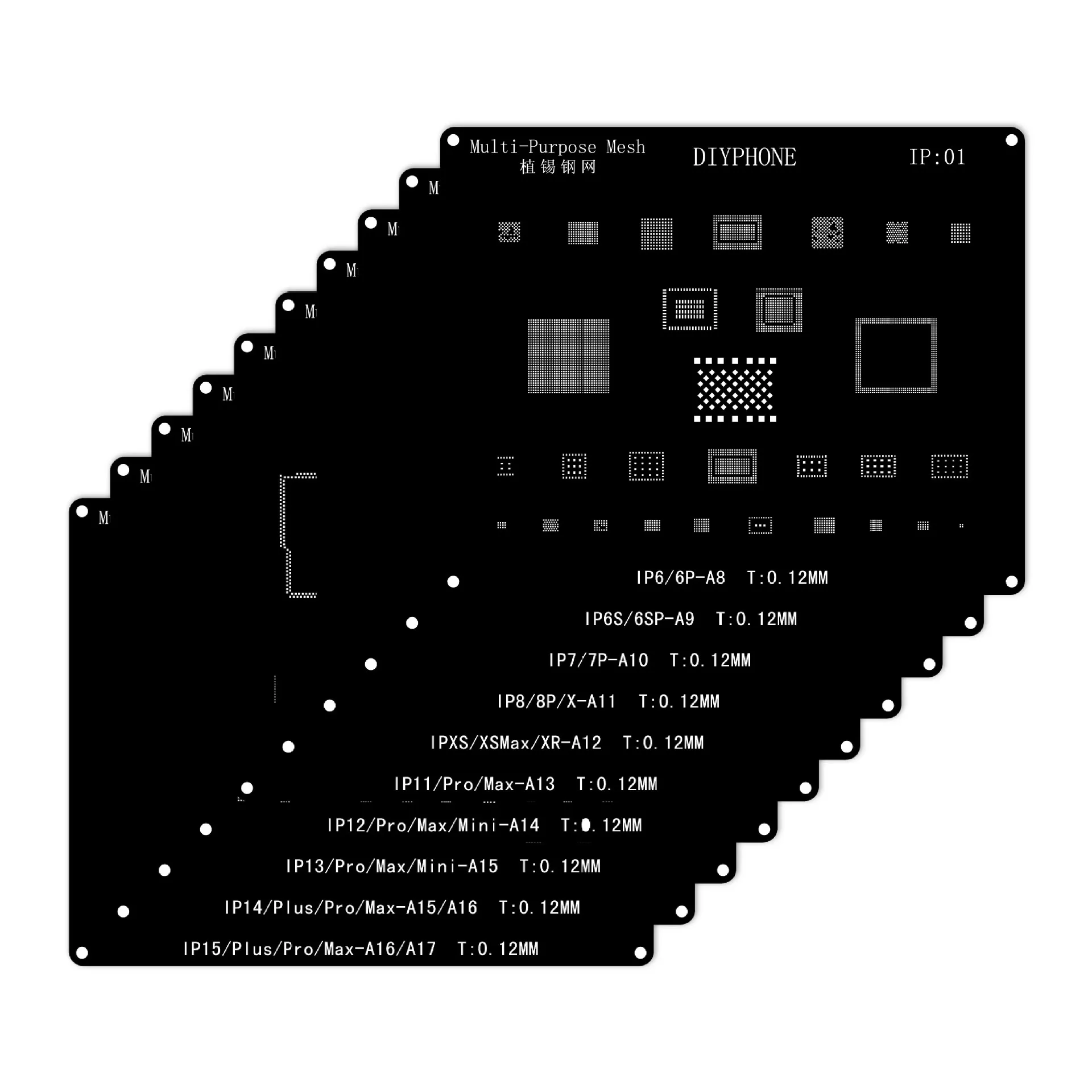 Precision Solder Stencil for Phone Repair, Alloy Steel, Telecommunications