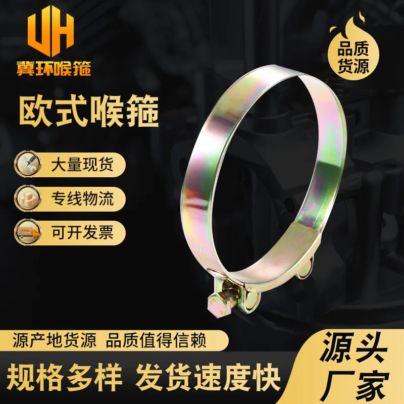 Reinforced European Single-Bolt Hose Clamp