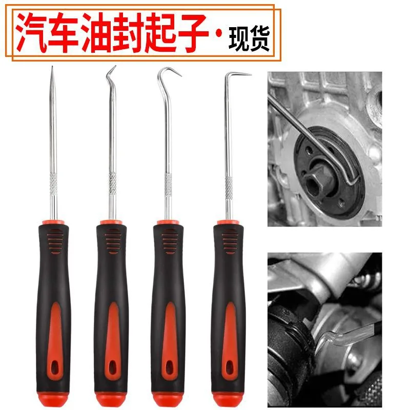 4-piece Oil Seal Hook Set, Tire Repair and Auto Maintenance Tools, O-ring Puller, Screwdriver, 16 Options