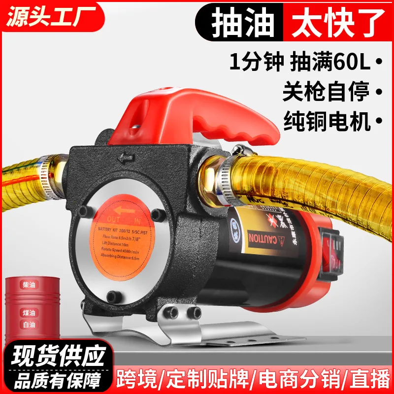 Portable Electric Oil Pump, DC 12V - 24V Diesel Pump, Small High-power Fuel Dispenser, 220, 12 Options