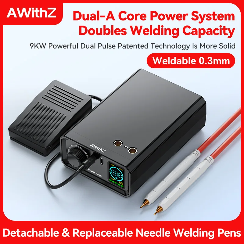 AWithz Mini 18650 Stainless Steel Lithium Battery Nickel Sheet DIY Handheld Portable Spot Welding