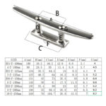 One-Piece 316 Stainless Deck Cleat - Image 4