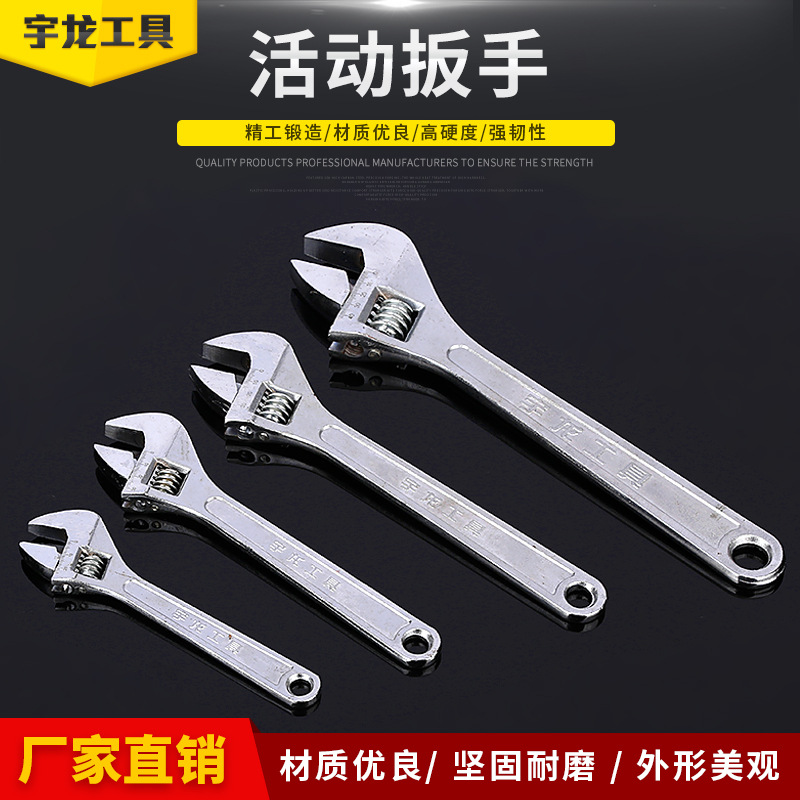 Adjustable Wrenches, 8 Options, for Workshop and Trade Use