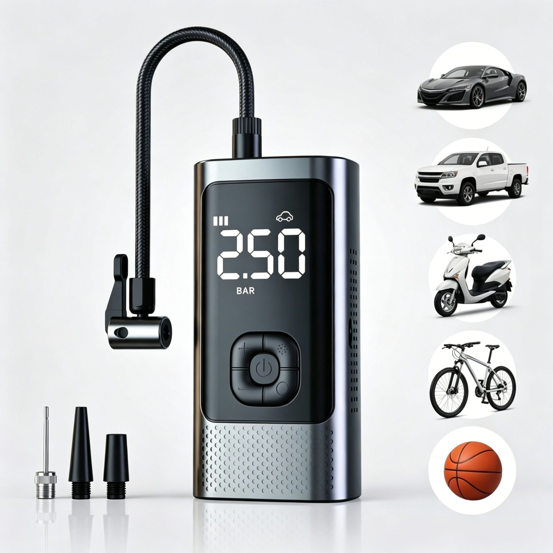 Vehicle-mounted Wireless Air Pump, Portable Air Pump for Cars, Electric Car Tires, 14 Options